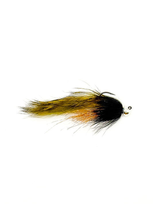 Olive and Black jig zonker