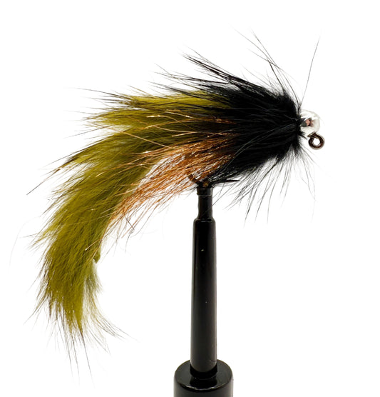 Olive and Black jig zonker